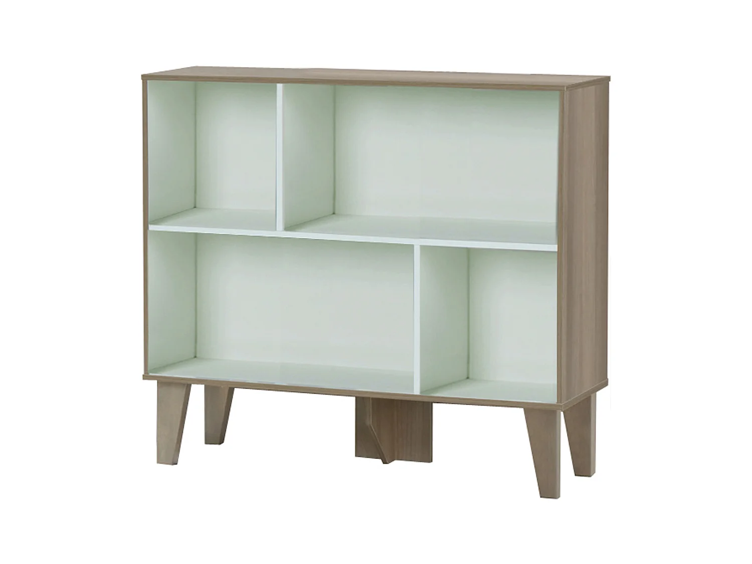 Ruby | Libreria a 2+2 vani in betulla / bianco