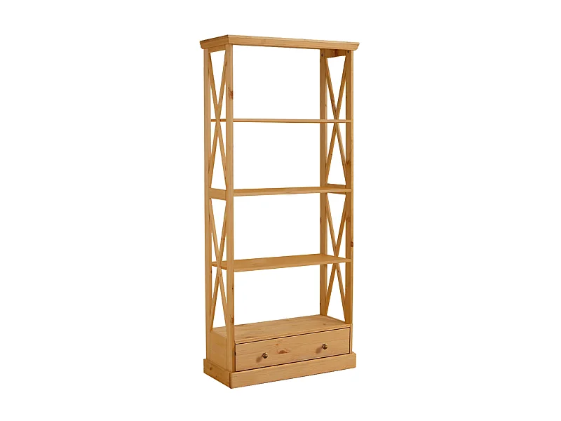 Cruise | Boekenkast met 1 lade en 4 planken in grenen