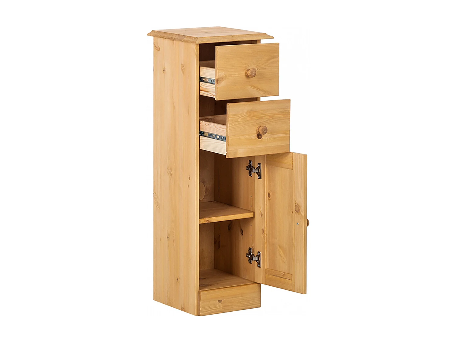 Cornelia | Meuble de salle de bain avec 2 tiroirs et 1 porte en pin