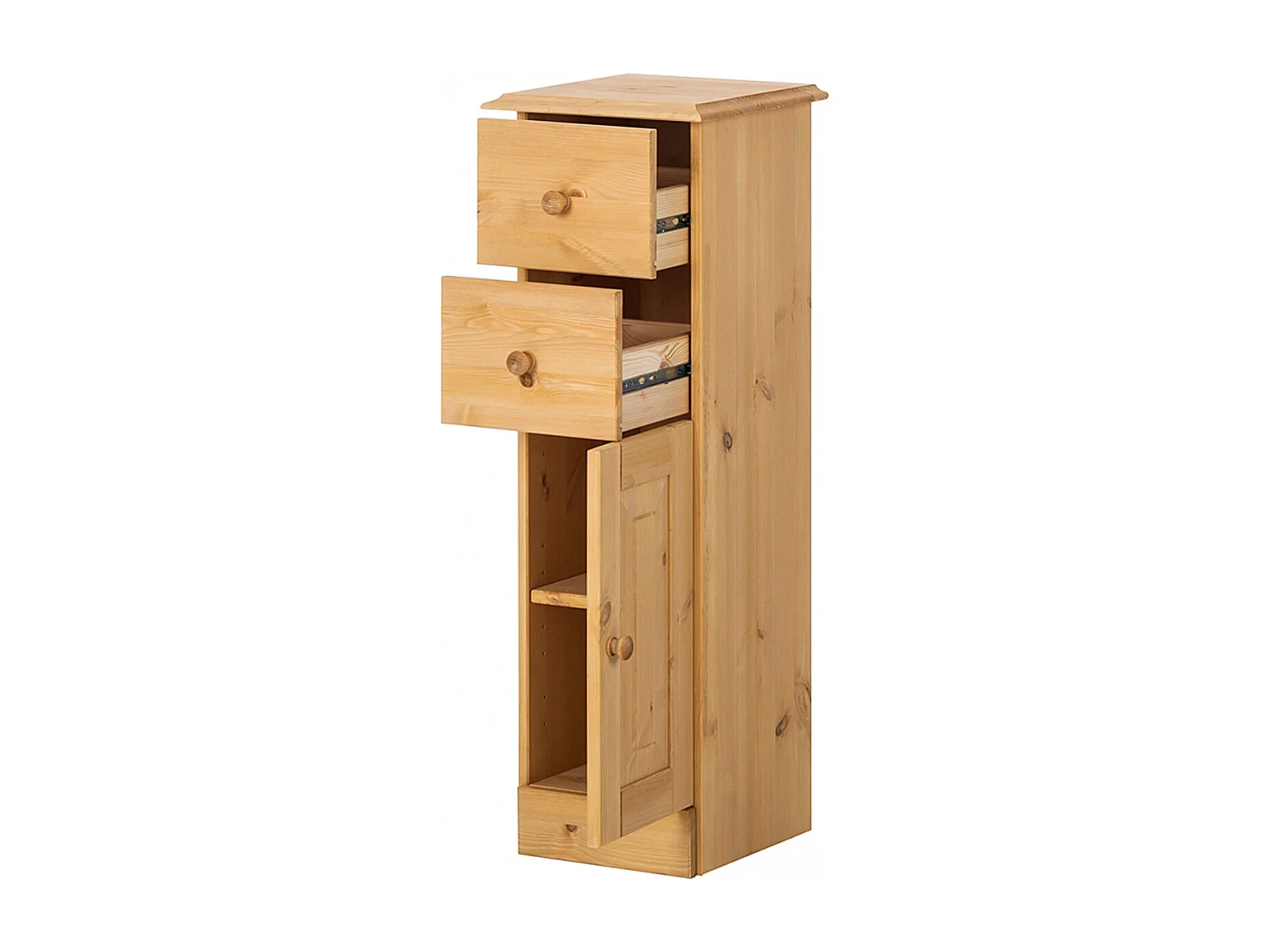 Cornelia | Meuble de salle de bain avec 2 tiroirs et 1 porte en pin