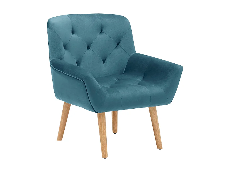 Sami | Silla de terciopelo azul hielo