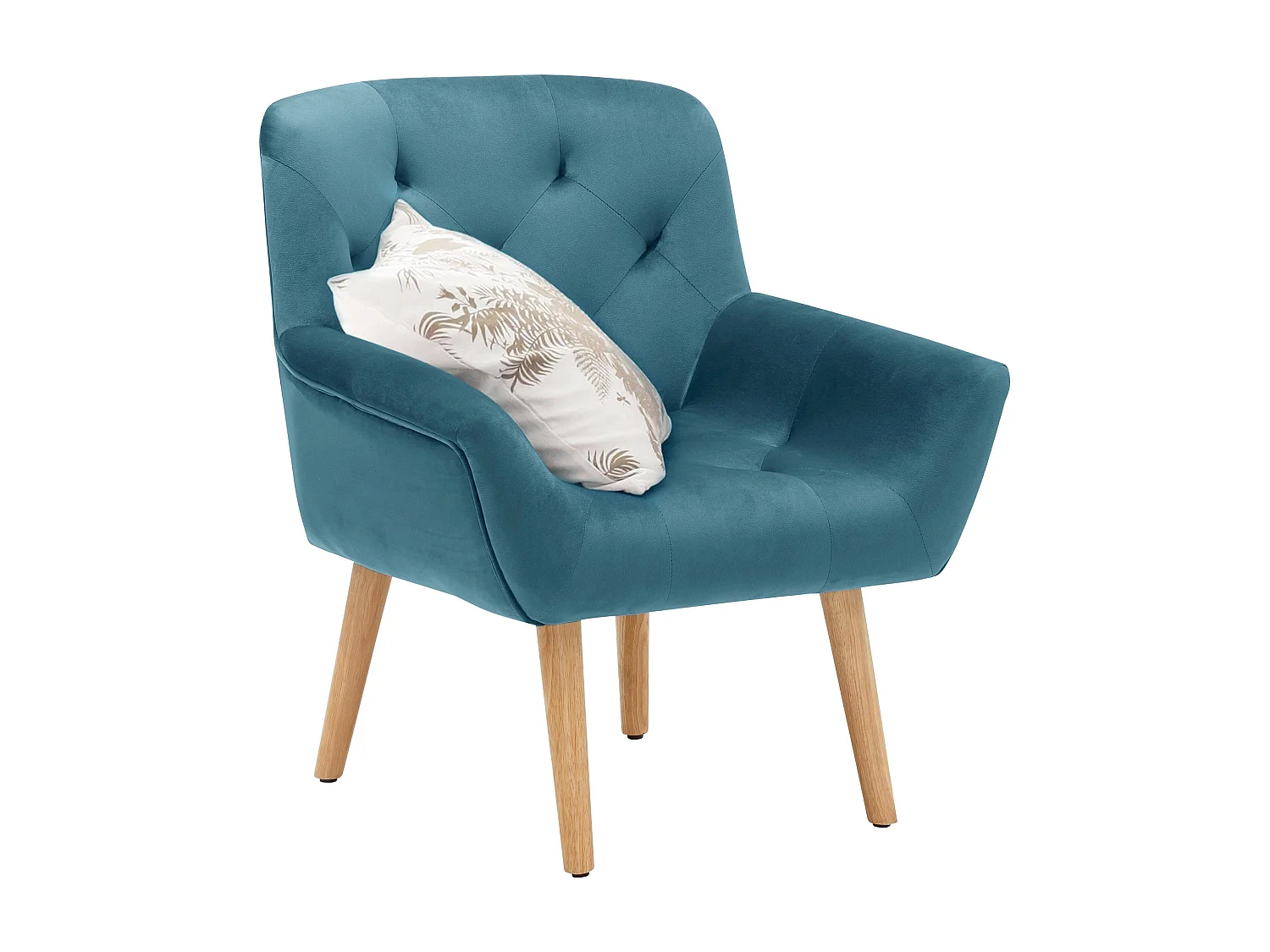 Sami | Silla de terciopelo azul hielo