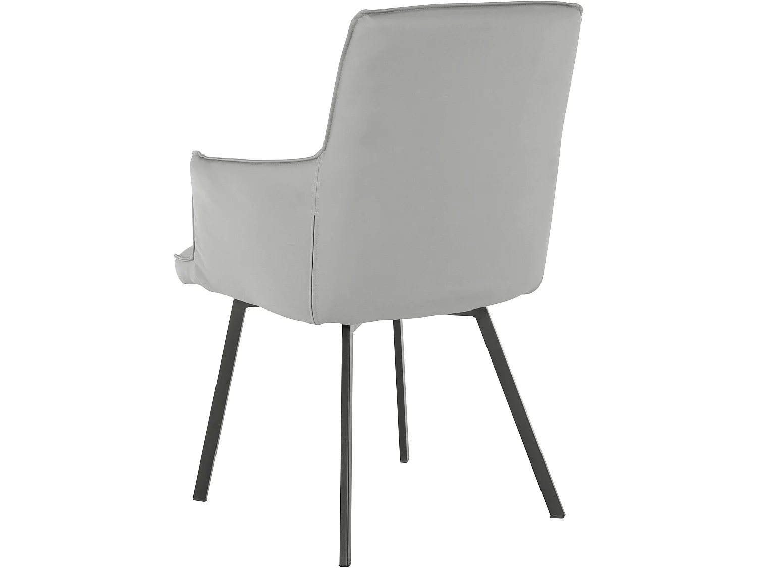Sally | Fauteuil in grijs PU, 2 Pak