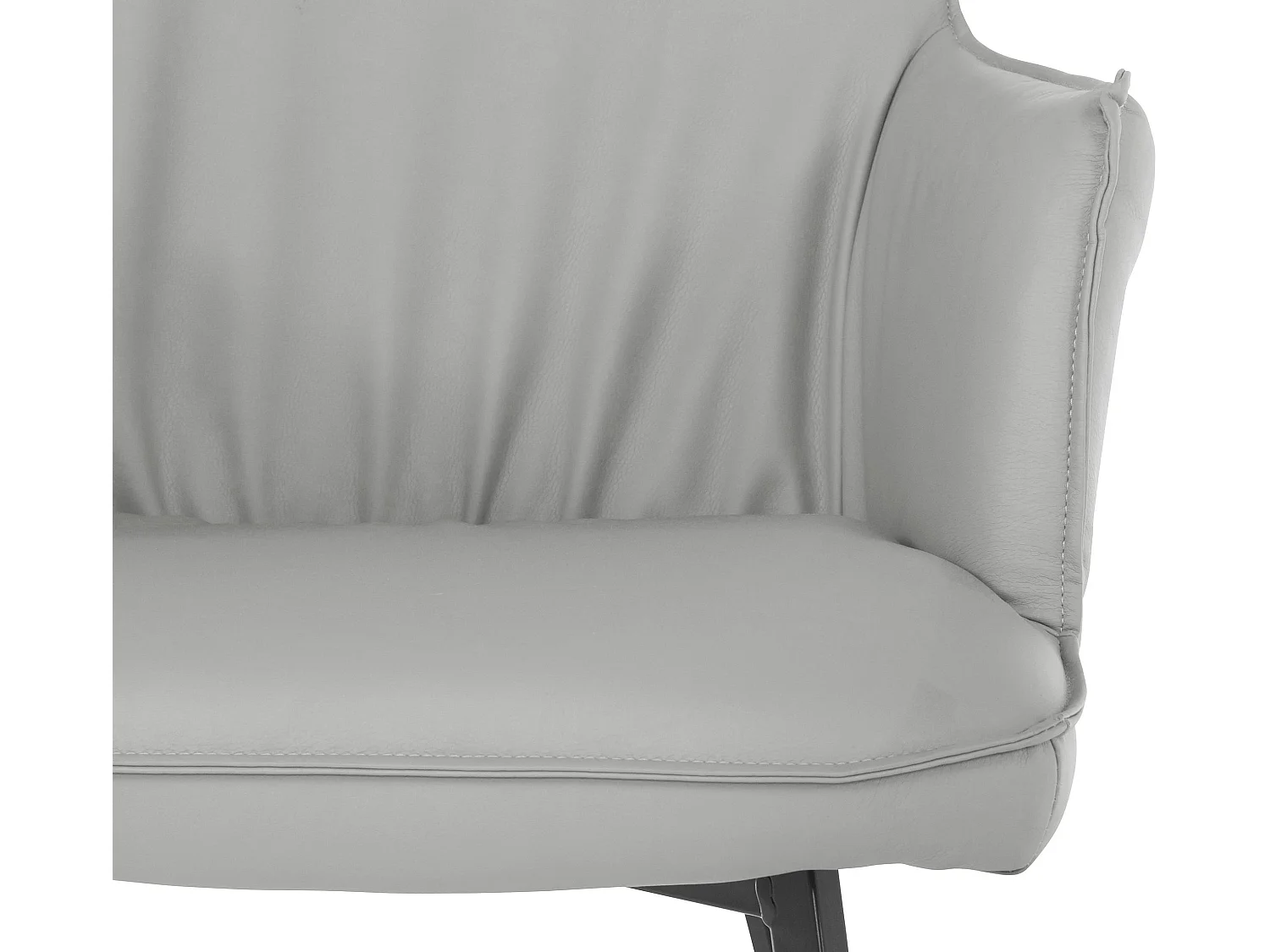 Sally | Fauteuil in grijs PU, 2 Pak