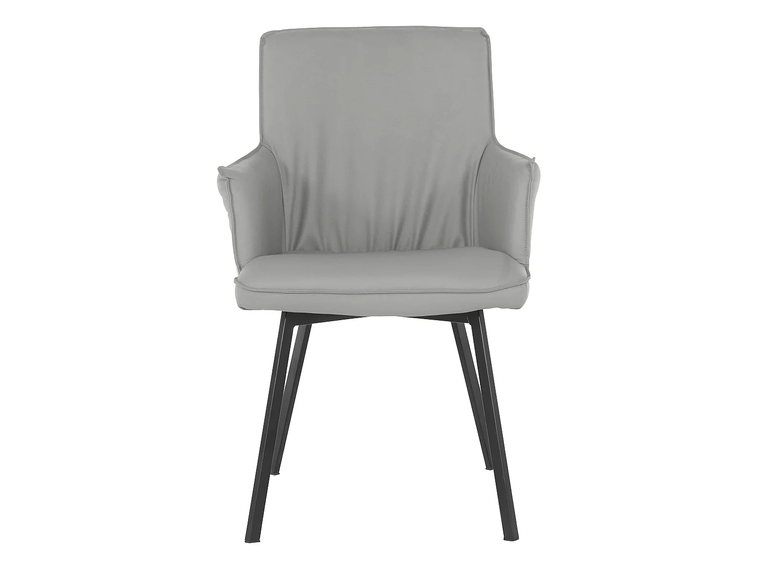 Sally | Fauteuil en PU gris, 2 pièces