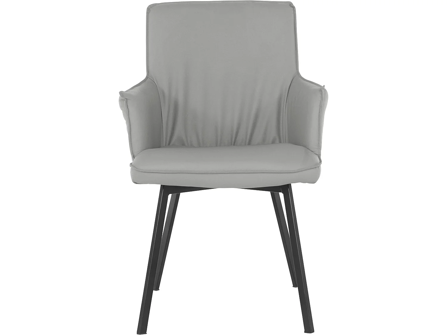 Sally | Sessel in Grau PU, 2er Pack