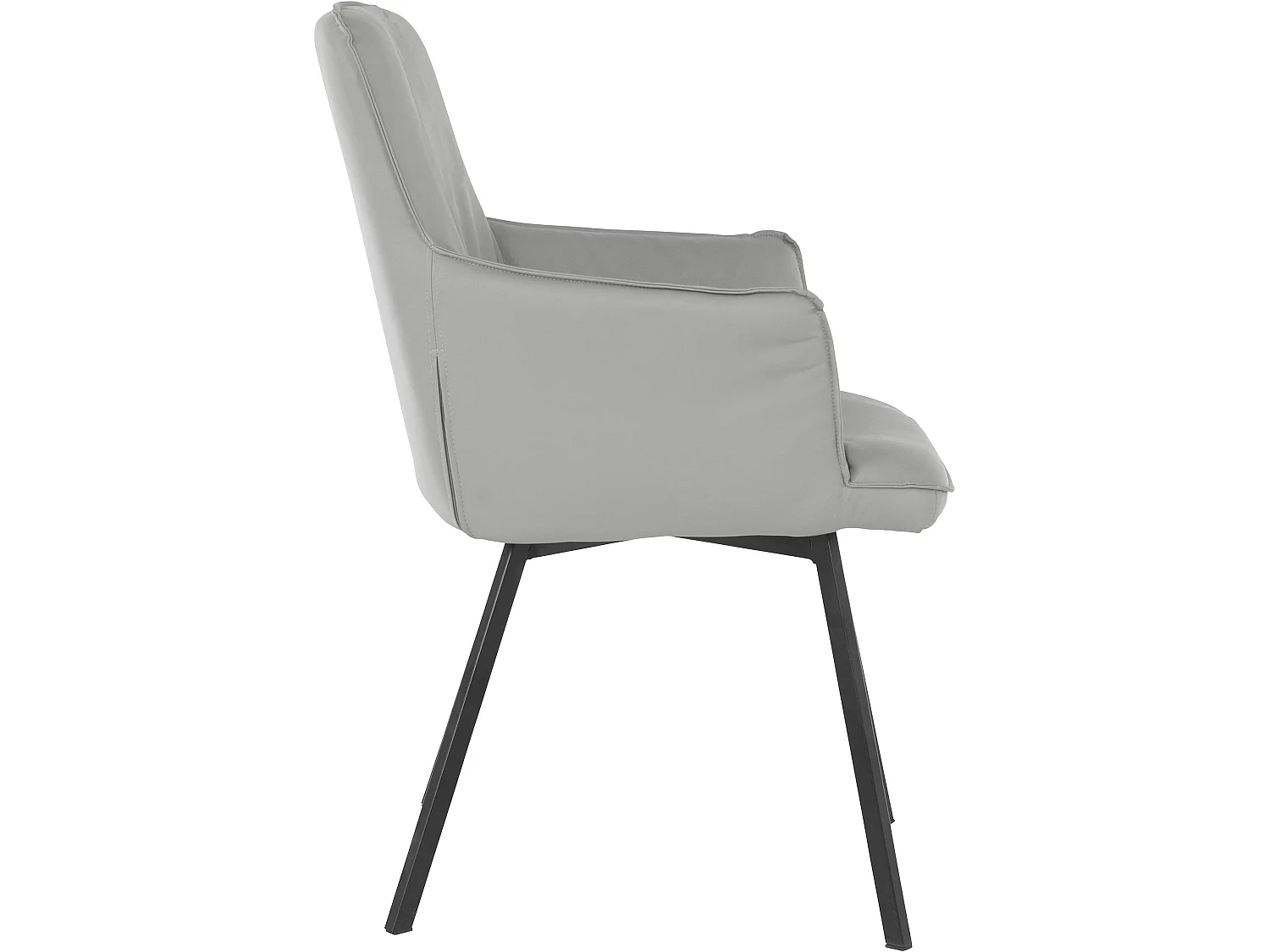 Sally | Sessel in Grau PU, 2er Pack