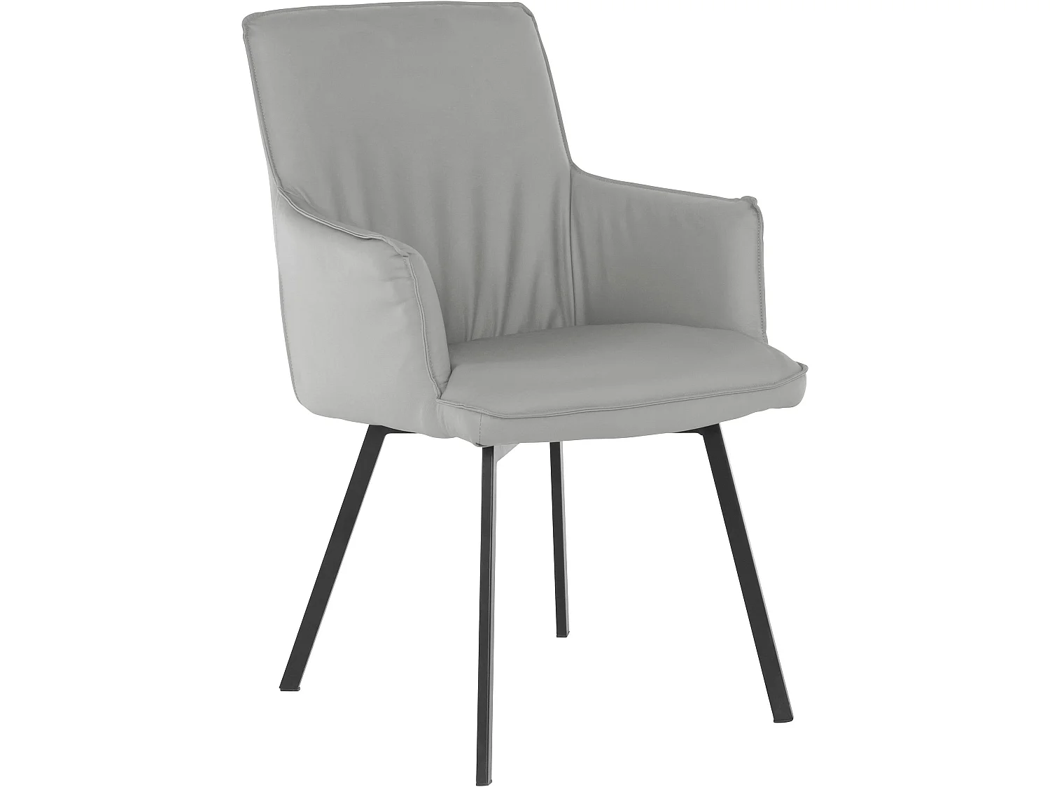 Sally | Sessel in Grau PU, 2er Pack