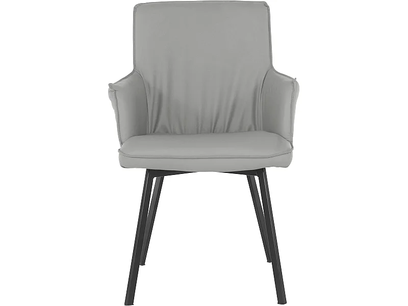 Sally | Fauteuil in grijs PU, 2 Pak