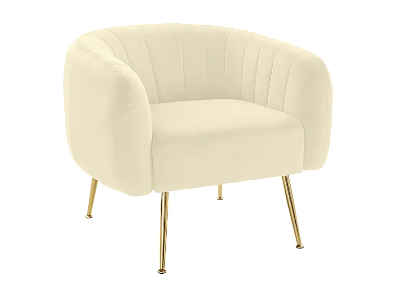 Mario | Silla de terciopelo crema