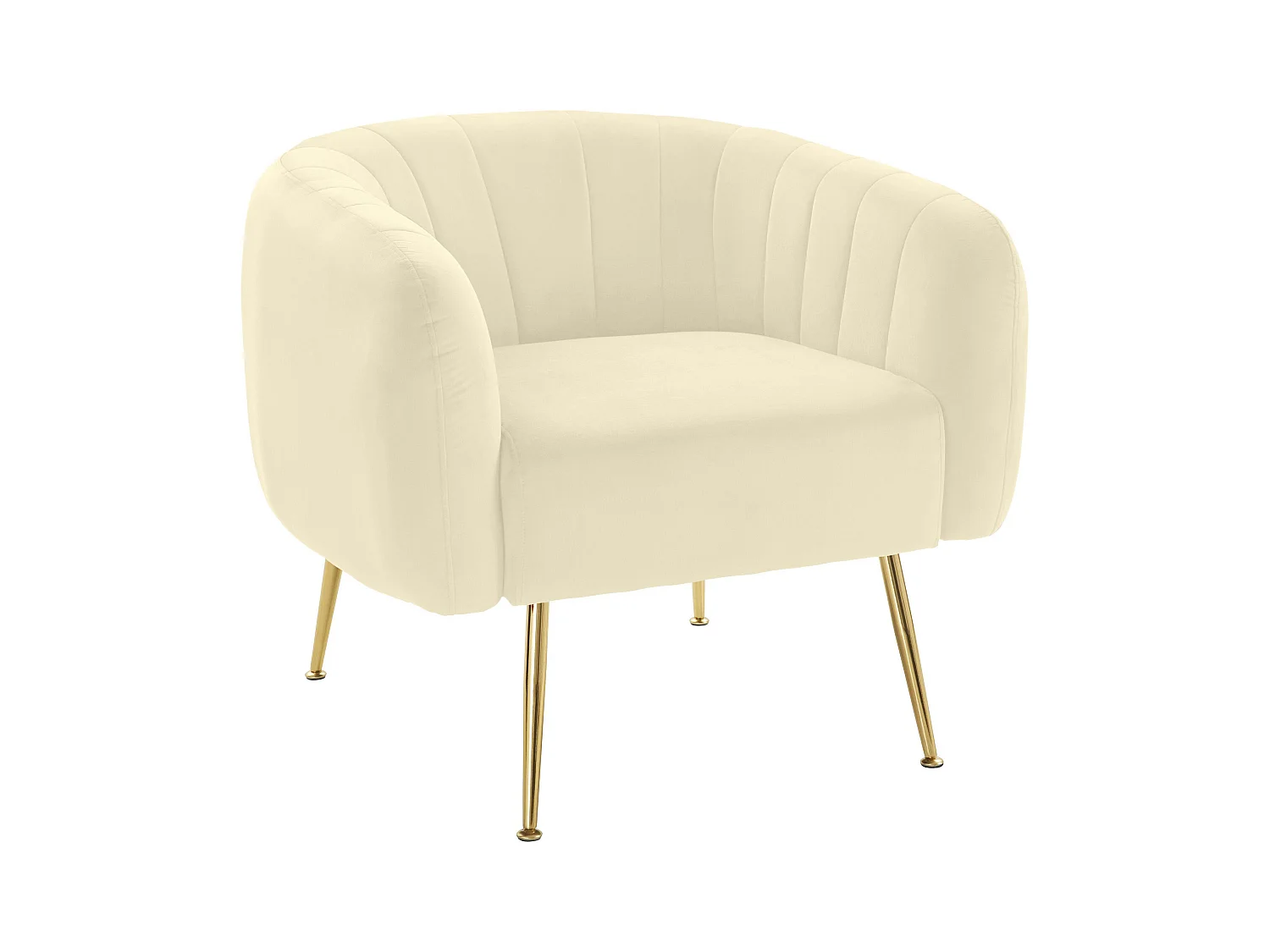 Mario | Chaise en velours crème