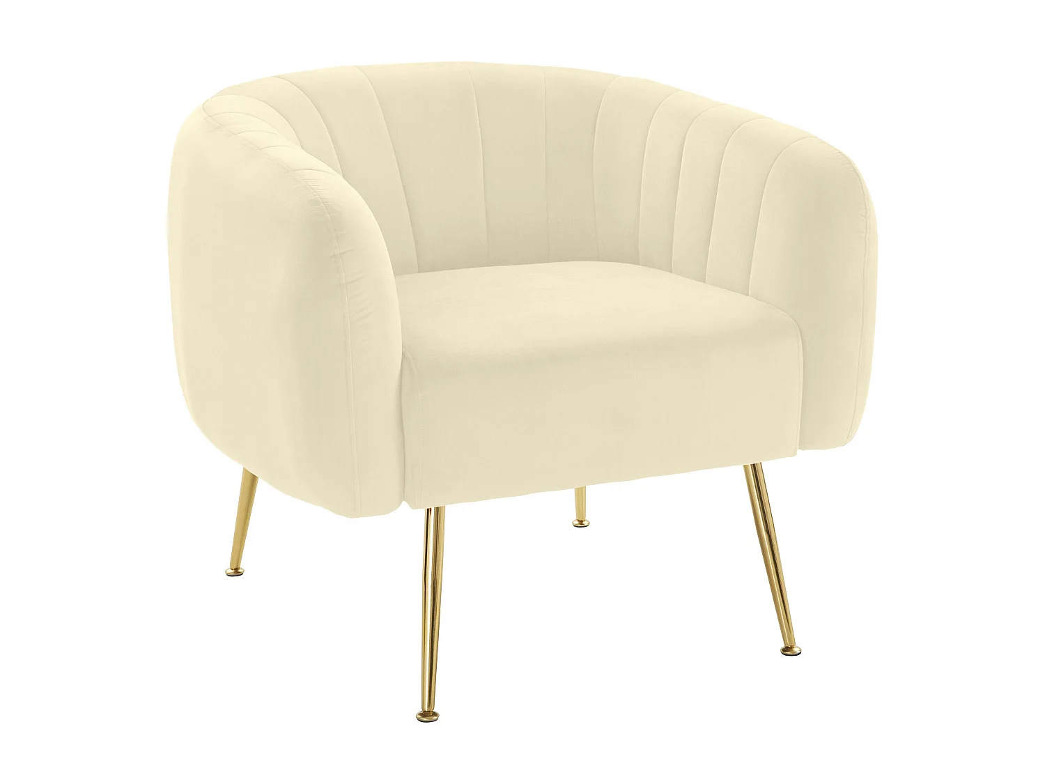 Mario | Chaise en velours crème