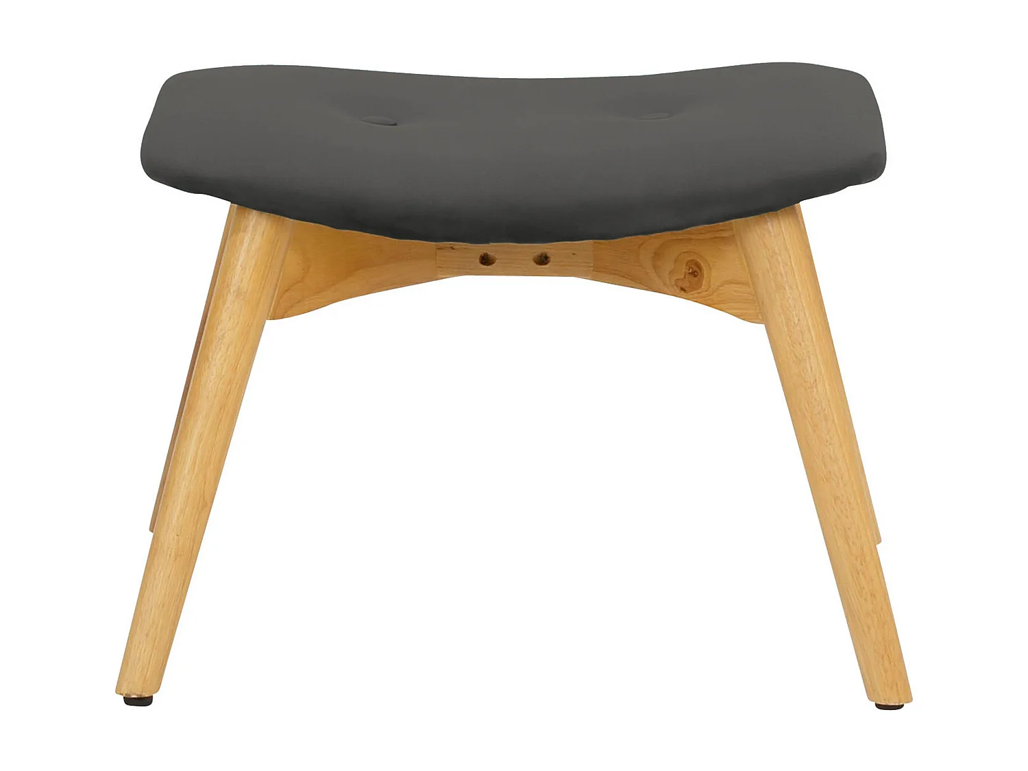 New York | Fauteuil met kruk in grijs fluweel