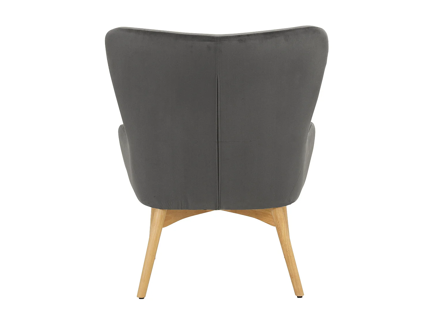 New York | Fauteuil met kruk in grijs fluweel