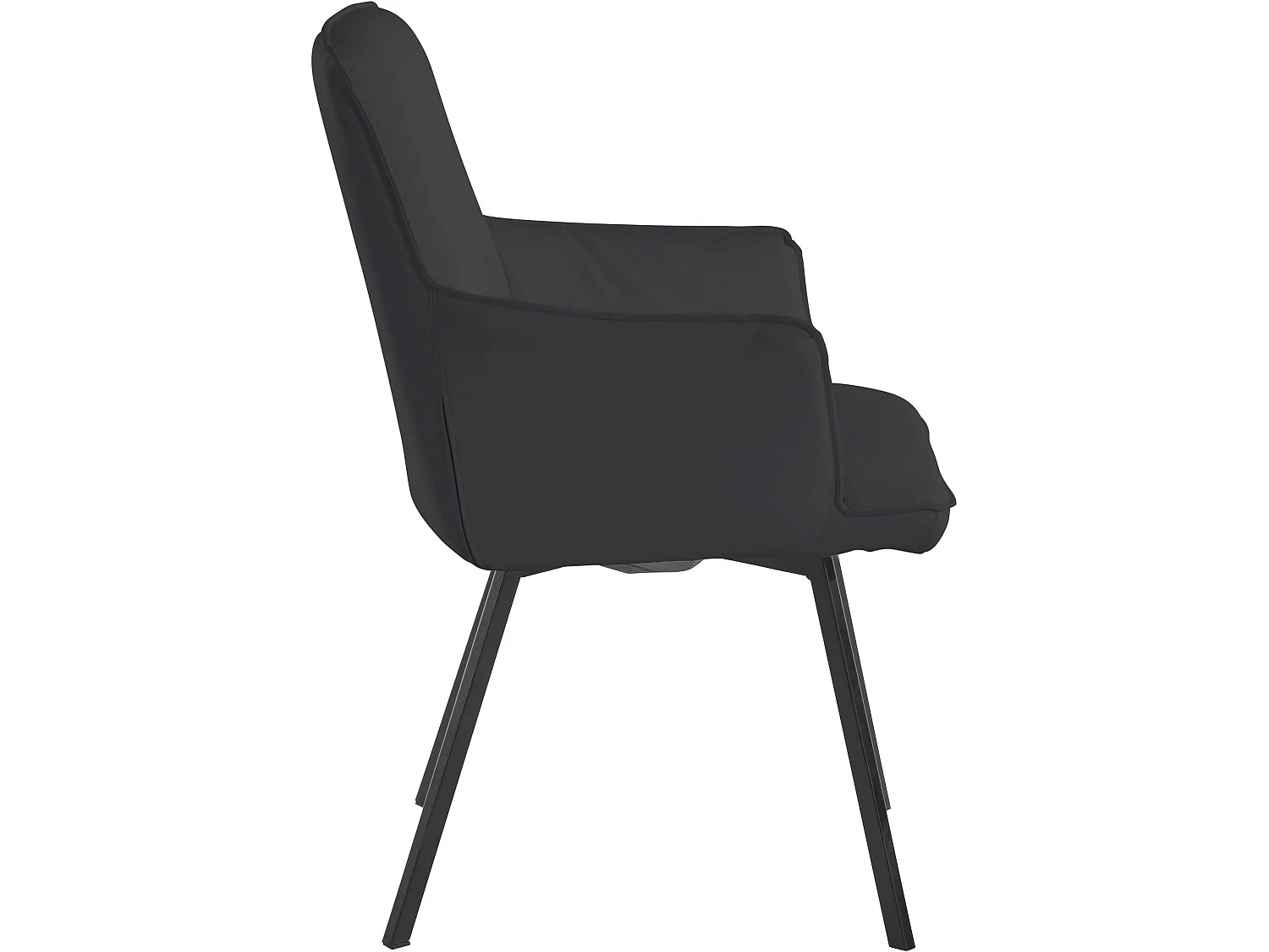 Sally | Fauteuil en PU noir, 2 pièces