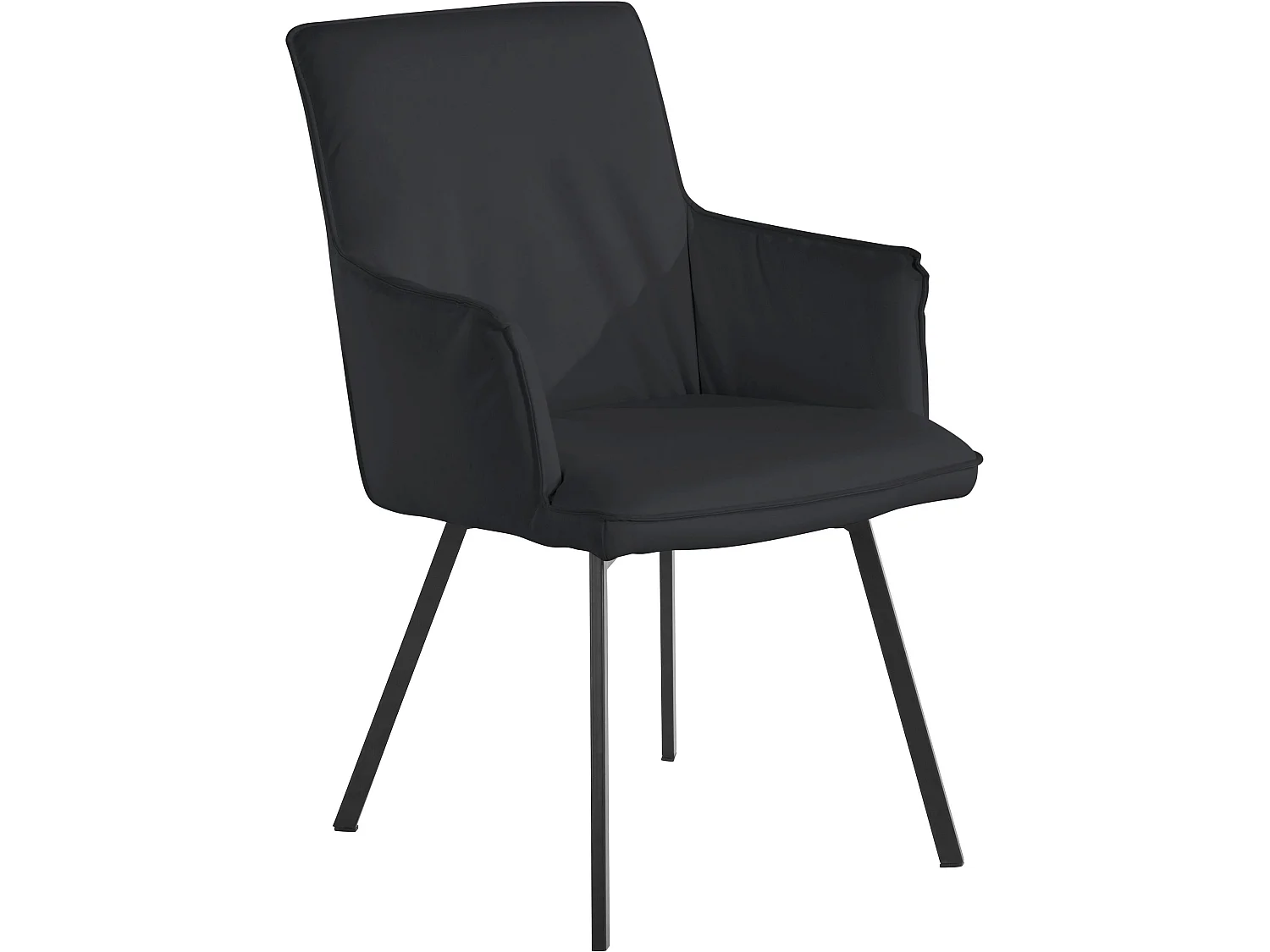 Sally | Fauteuil en PU noir, 2 pièces