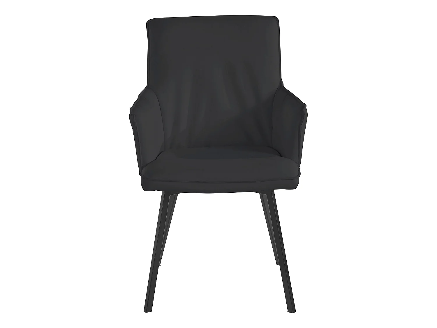 Sally | Fauteuil in zwart PU, 2 Pak
