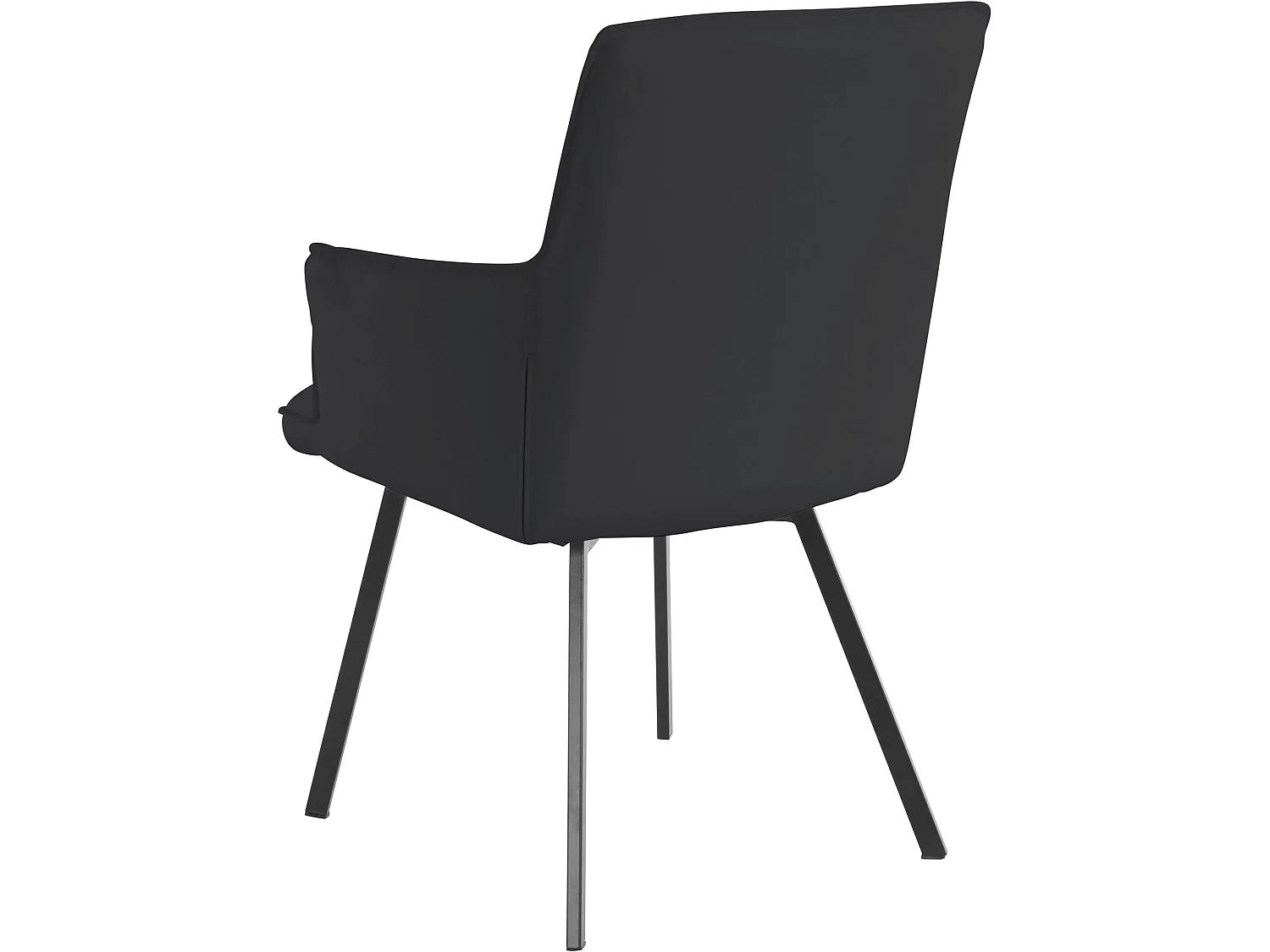 Sally | Fauteuil in zwart PU, 2 Pak