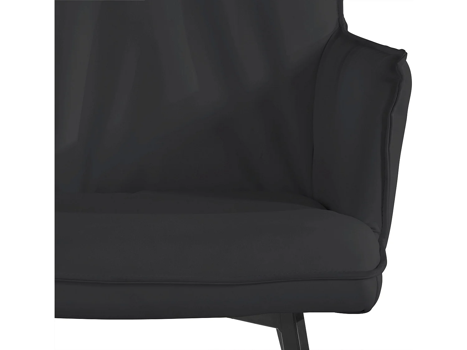 Sally | Fauteuil in zwart PU, 2 Pak