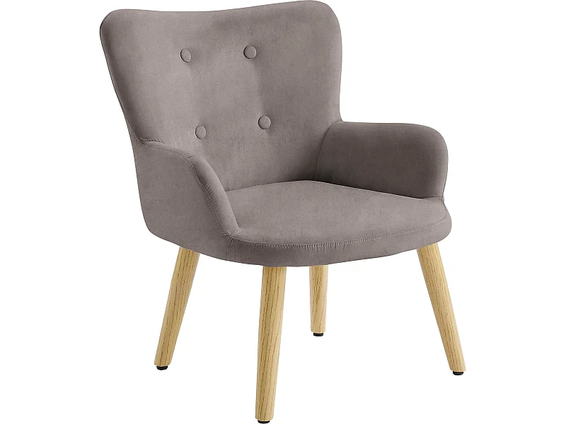 Coco | Fauteuil pour enfants en microfibre grise