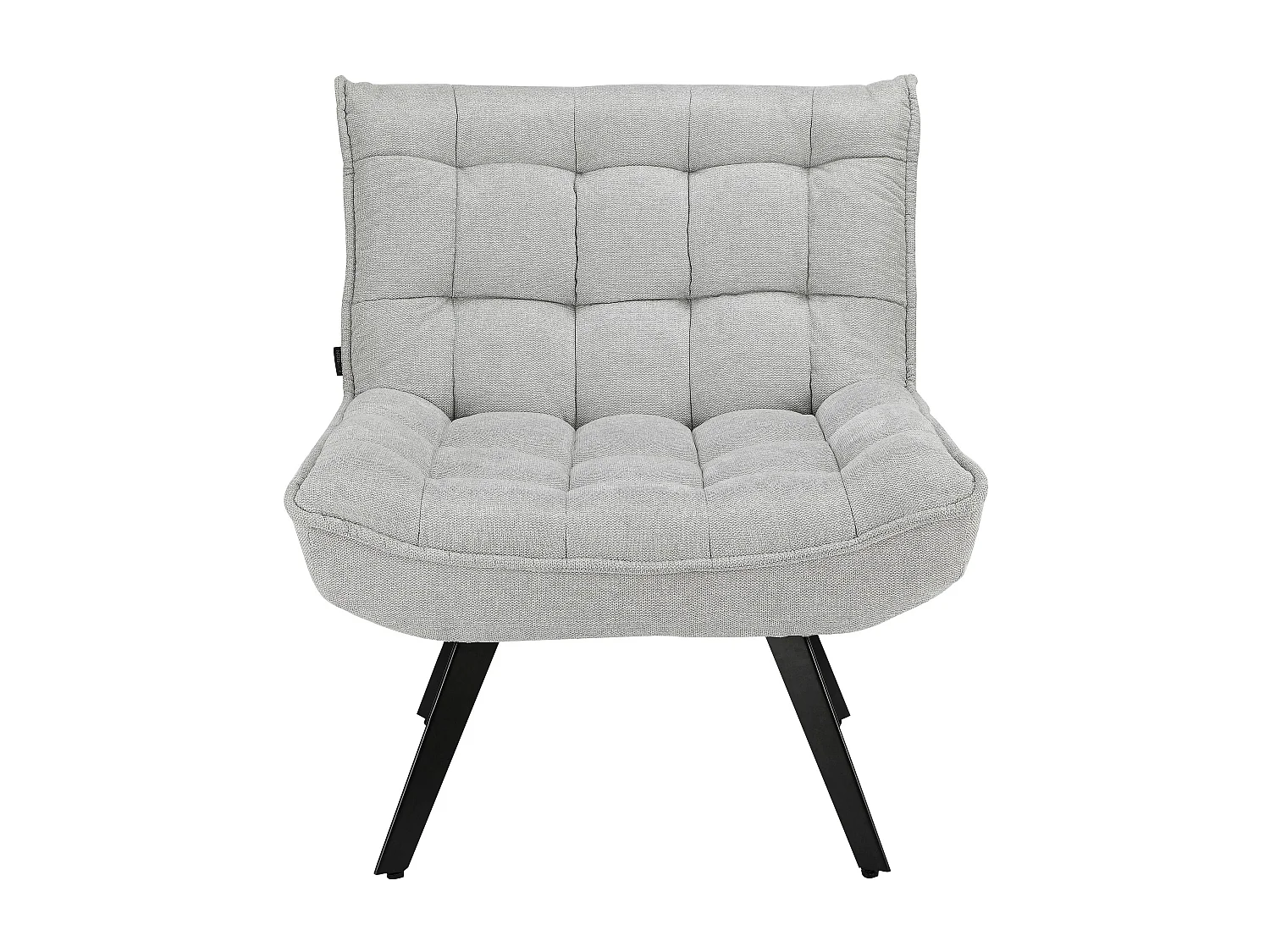 Evan | Loungestoel in lichtgrijze stof