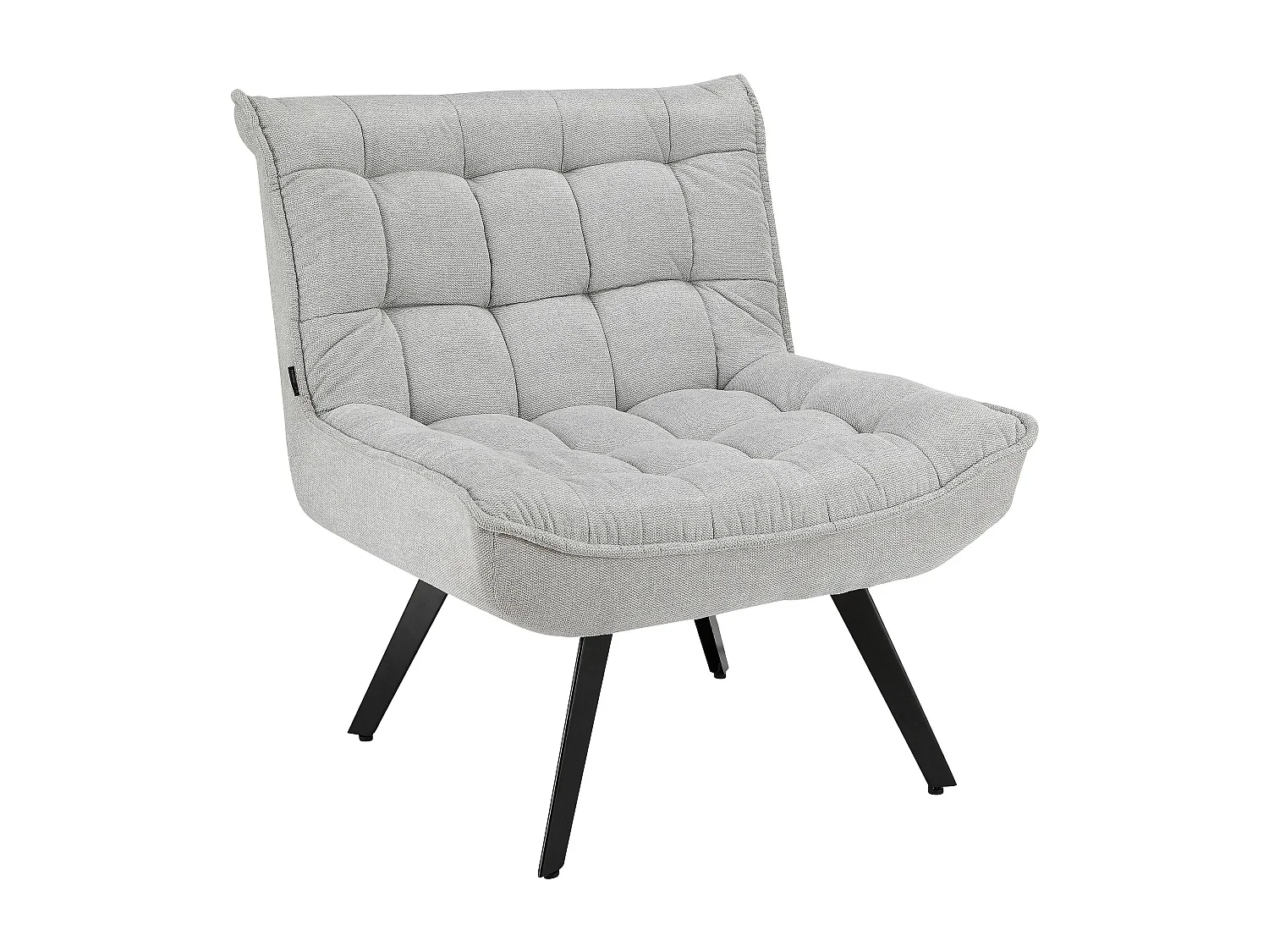 Evan | Loungestoel in lichtgrijze stof