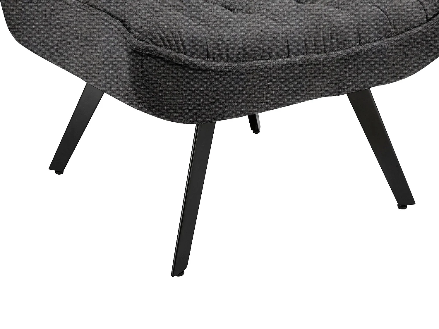 Evan | Loungestoel in antraciet stof