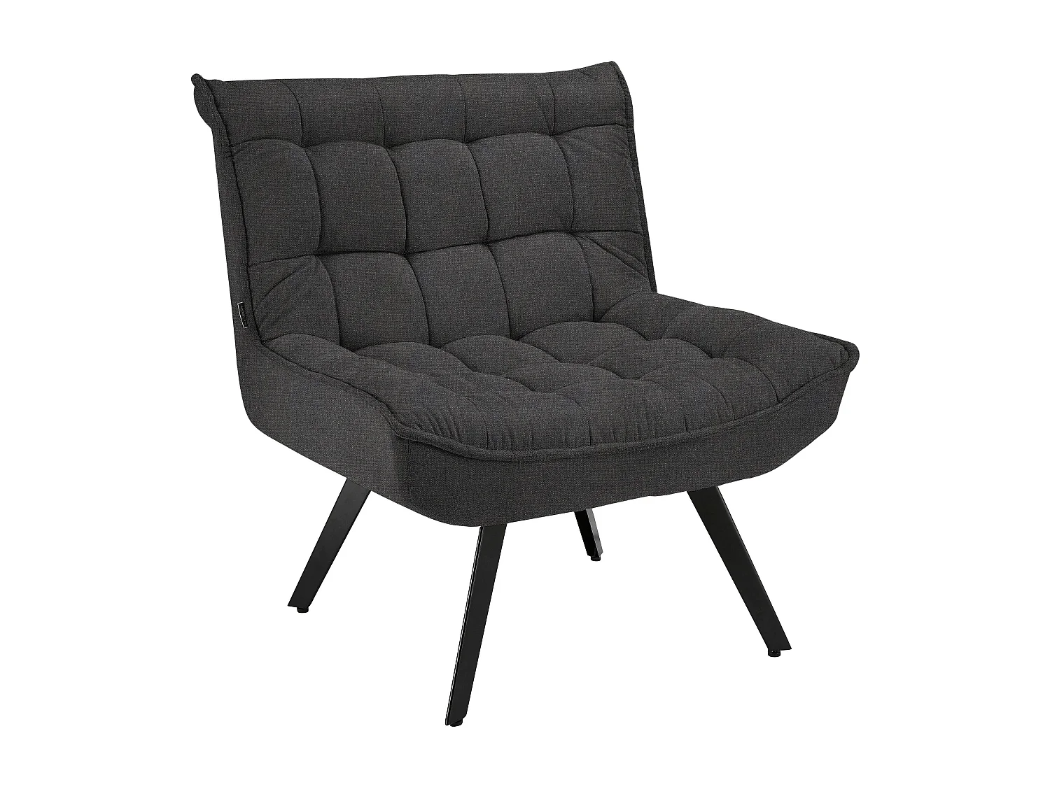 Evan | Chaise longue en tissu anthracite