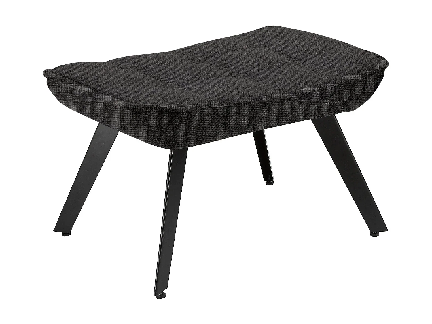 Evan | Chaise longue en tissu anthracite