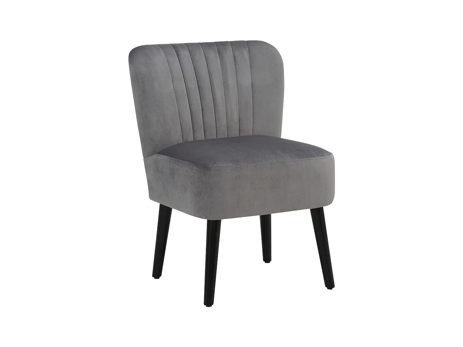 Antonio | Chaise en velours gris