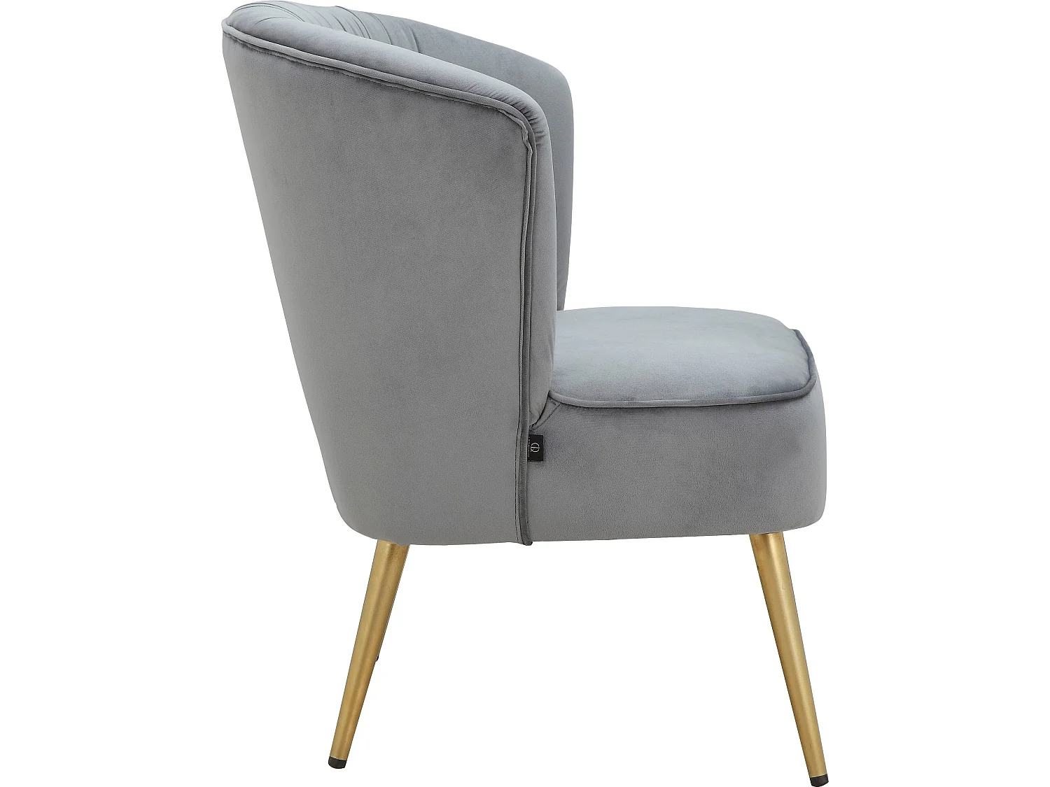 Dahlia | Loungestoel in grijs velours