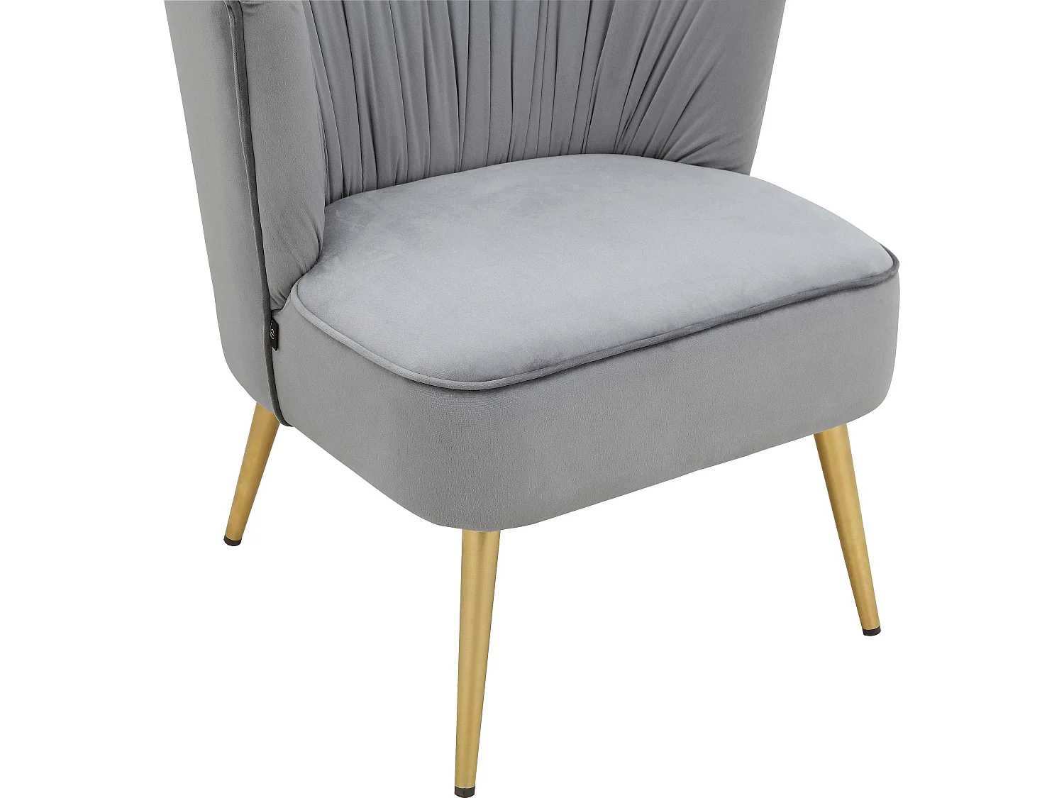 Dahlia | Loungestoel in grijs velours