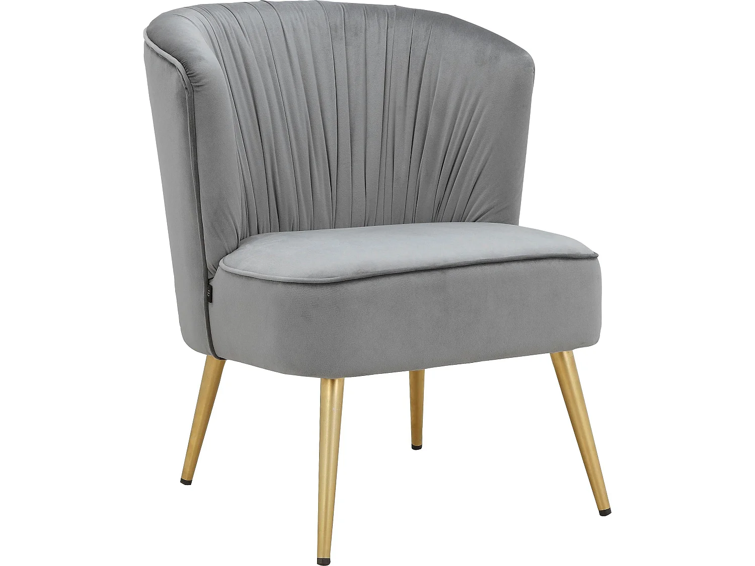 Dahlia | Chaise longue en velours gris
