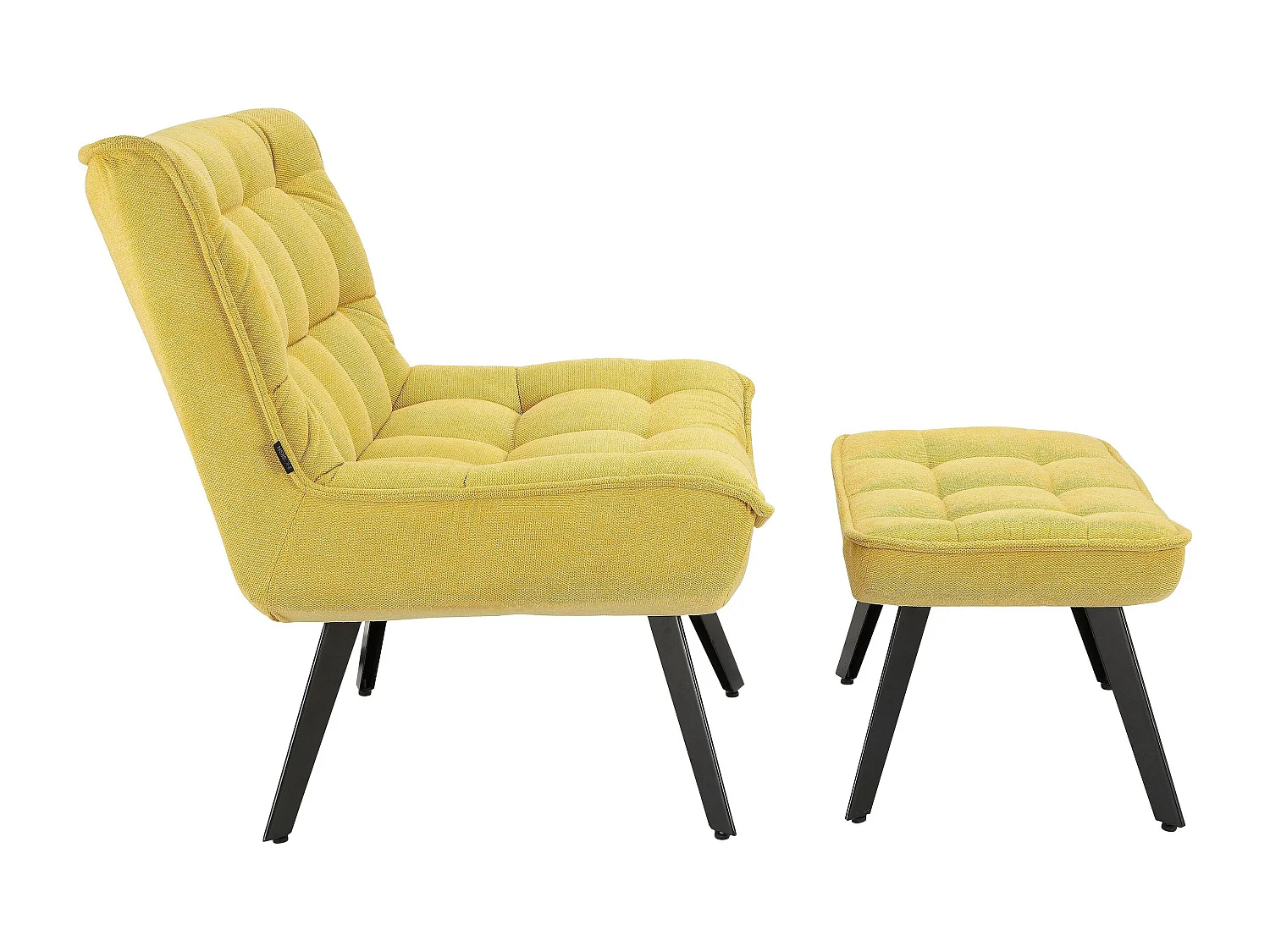 Evan | Sillón de tela color curry