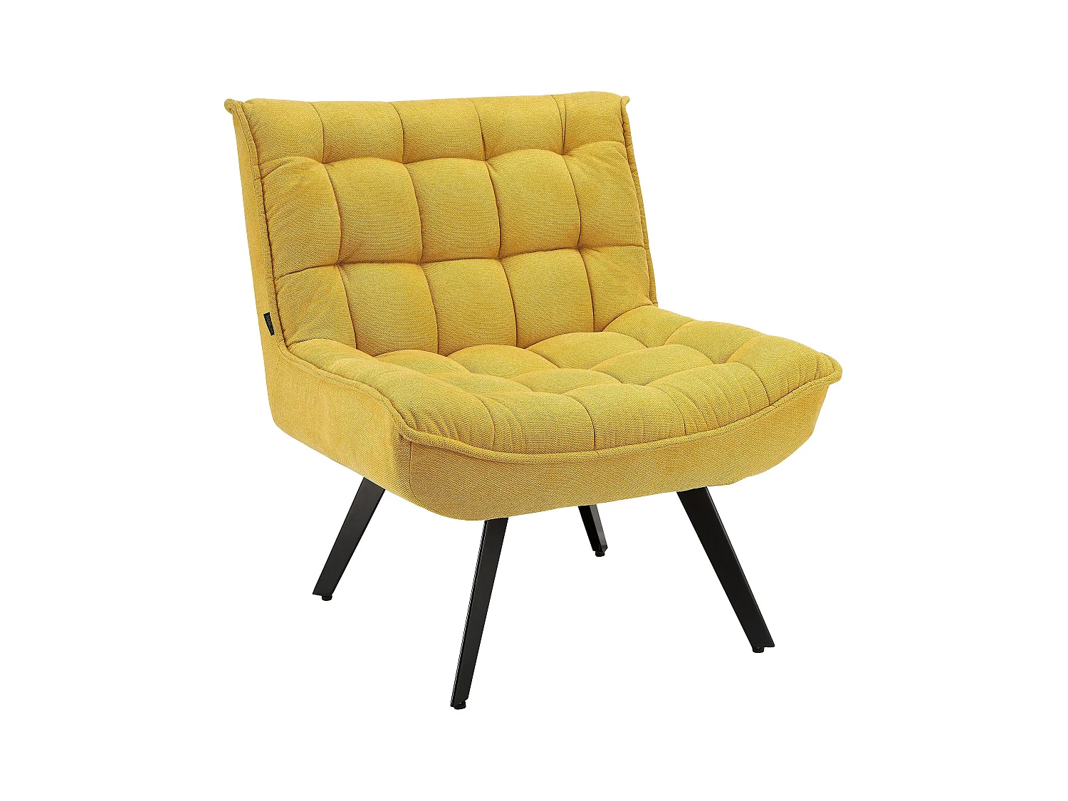 Evan | Loungesessel aus curryfarbenem Stoff