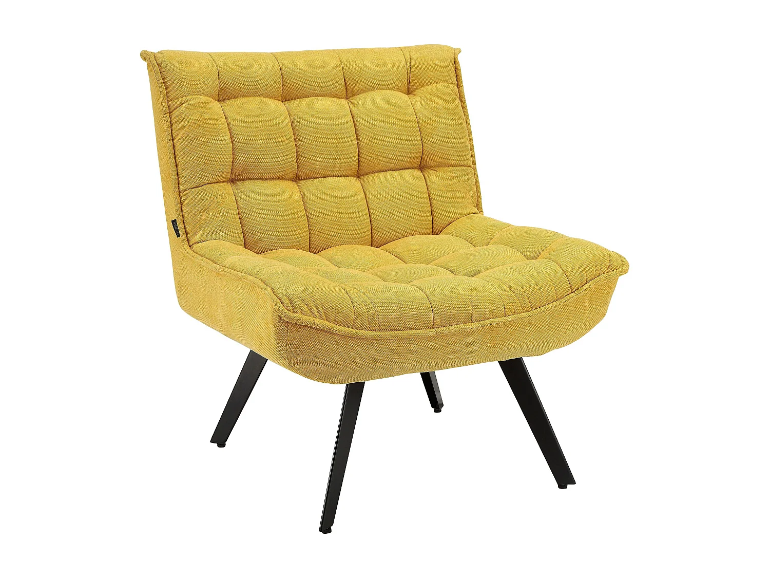 Evan | Chaise longue en tissu couleur curry