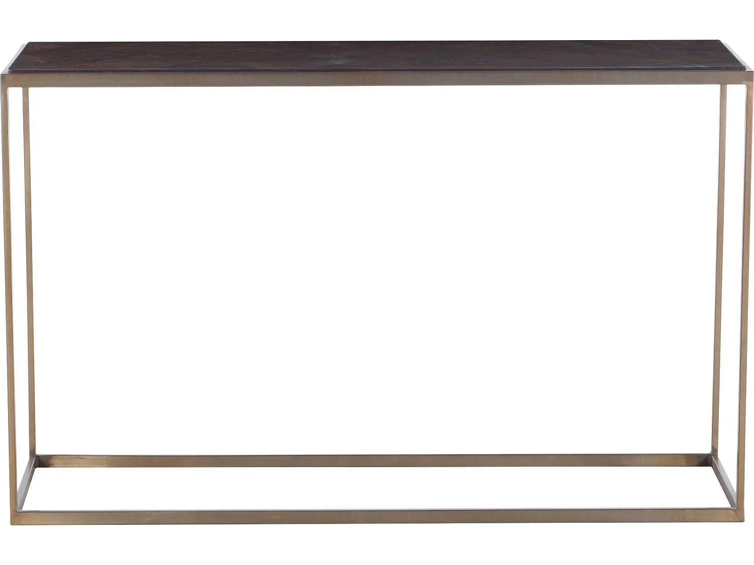 Ulrich | Tavolo consolle in ottone anticato/noce