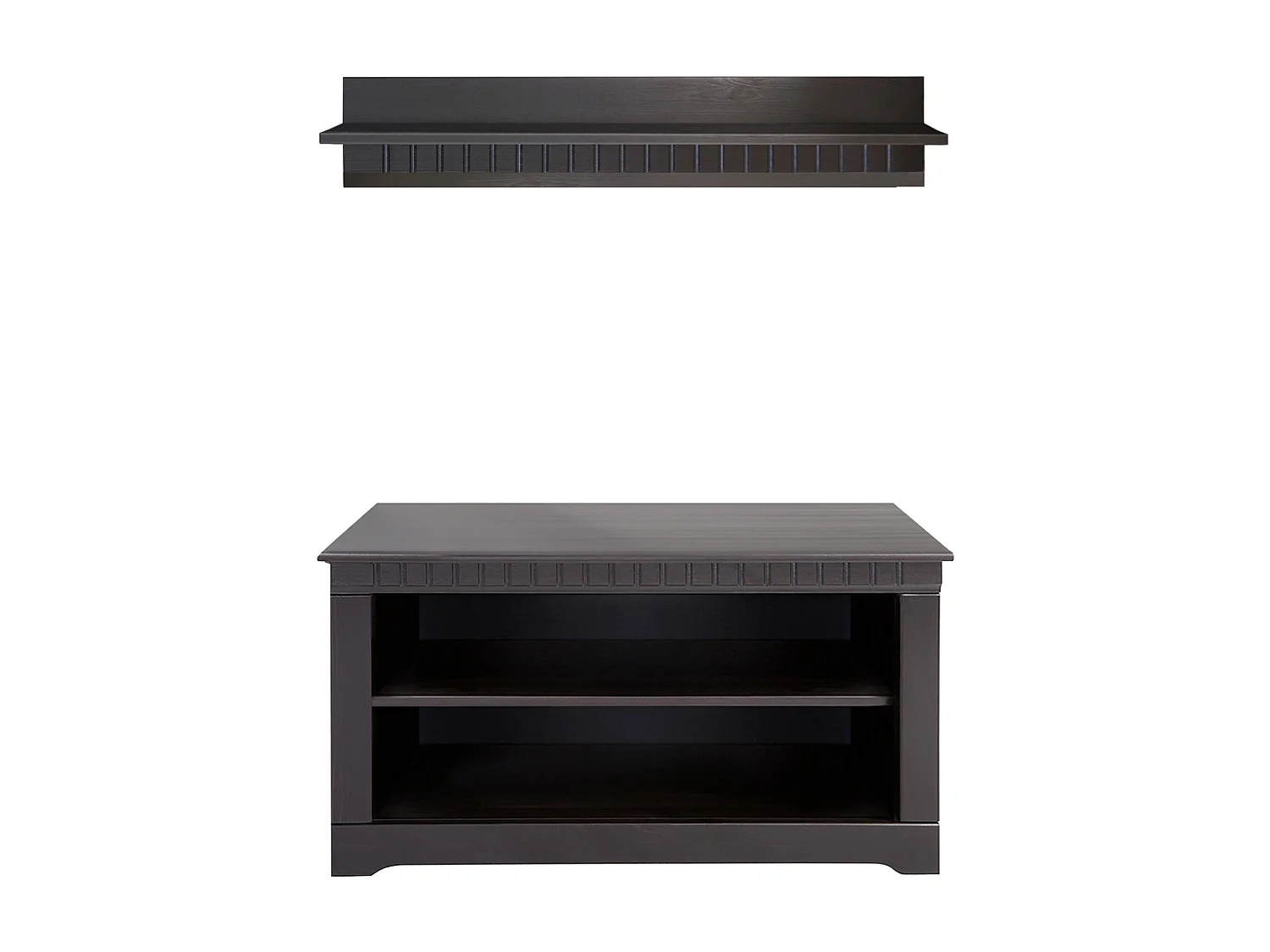 Clarissa | TV-Möbel mit 1 Einlegeboden aus brauner Kiefer