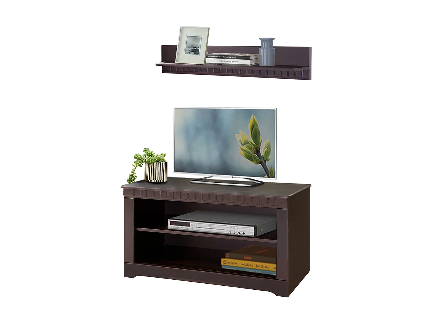 Clarissa | TV-Möbel mit 1 Einlegeboden aus brauner Kiefer