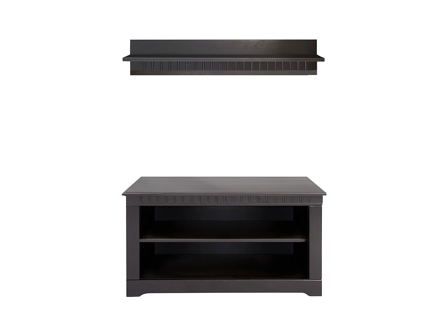 Clarissa | Meuble TV avec 1 étagère en pin Marron