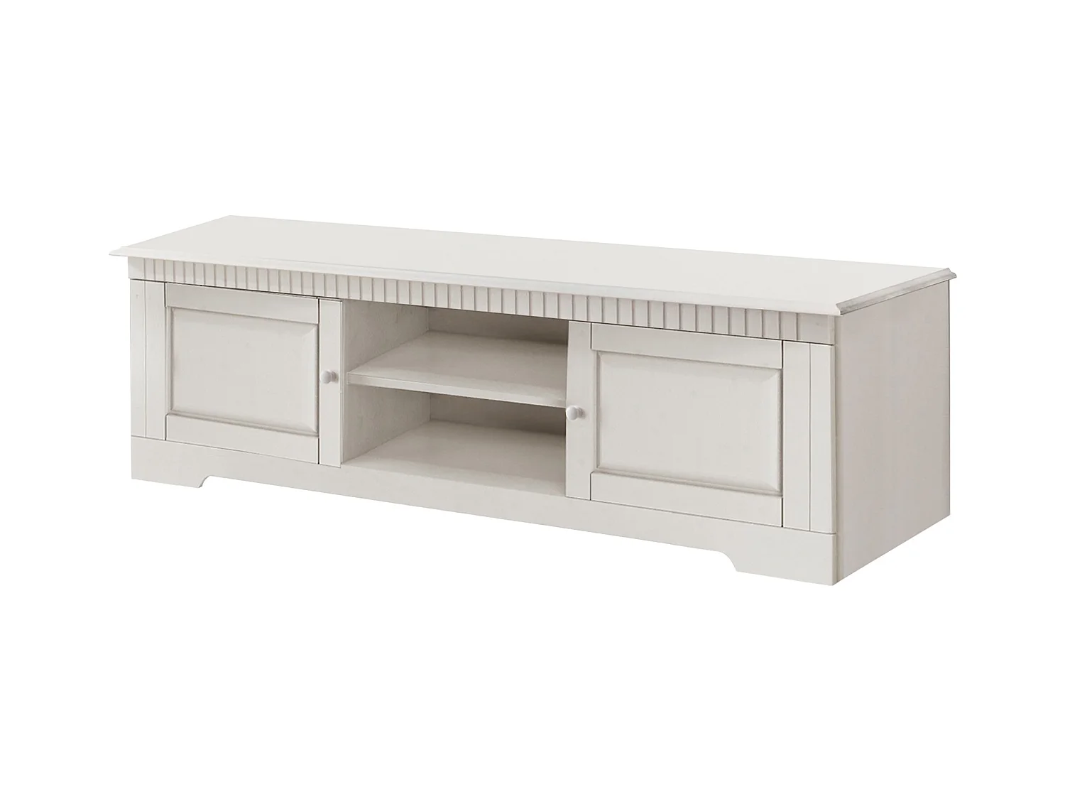CAROL | Meuble TV avec 2 portes en pin blanc