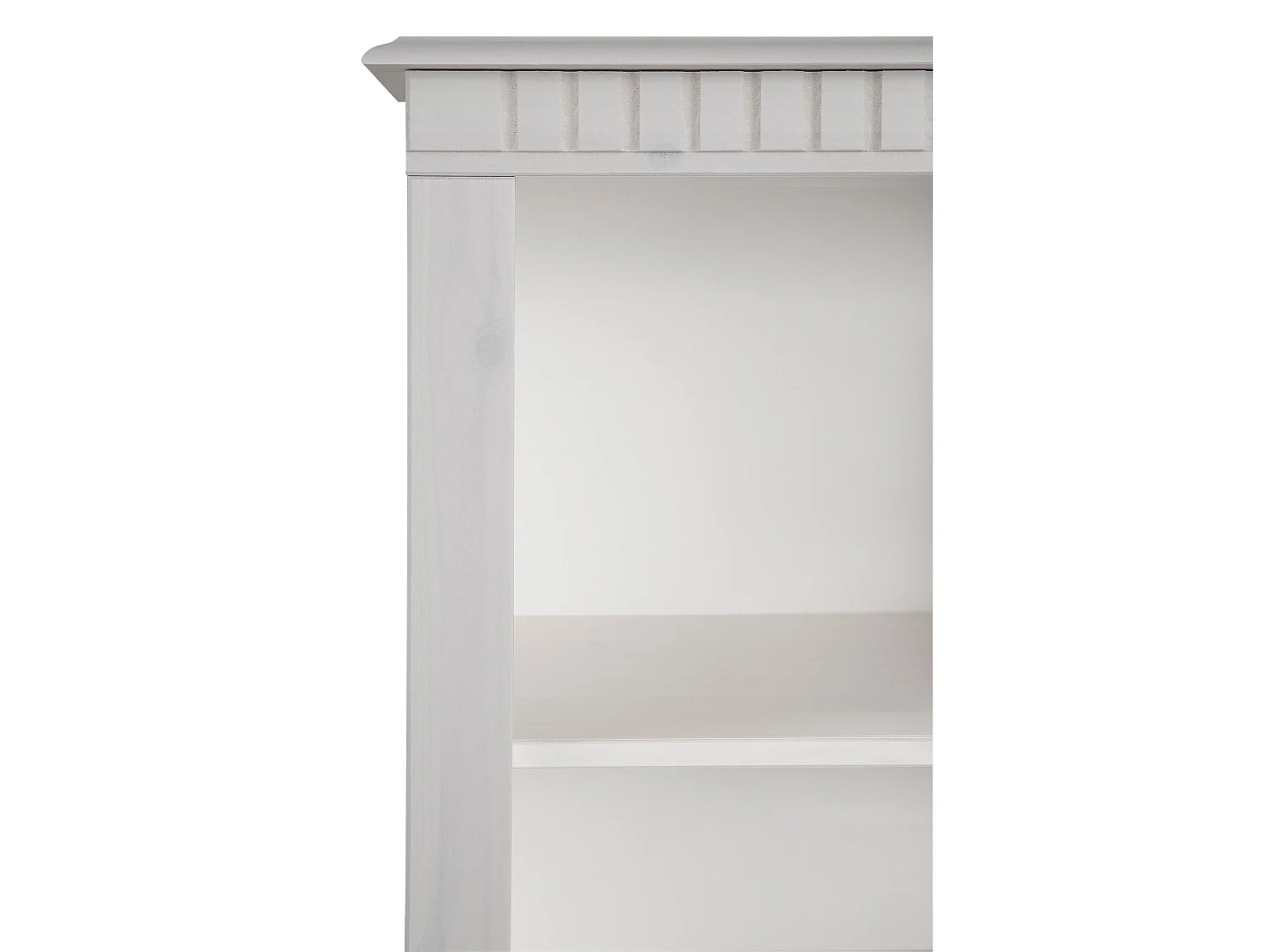 Cubrix | Meuble TV avec 1 porte et 1 étagère en pin blanc