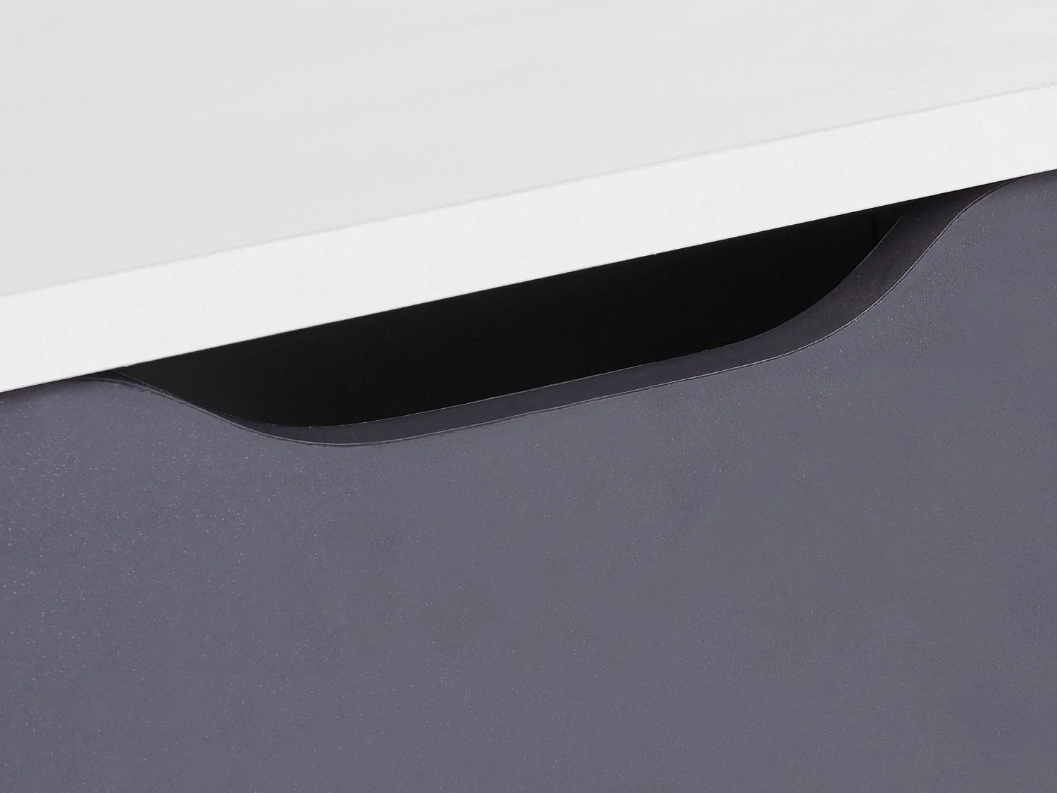 Meera | Meuble TV avec 1 tiroir et 2 portes en blanc / anthracite