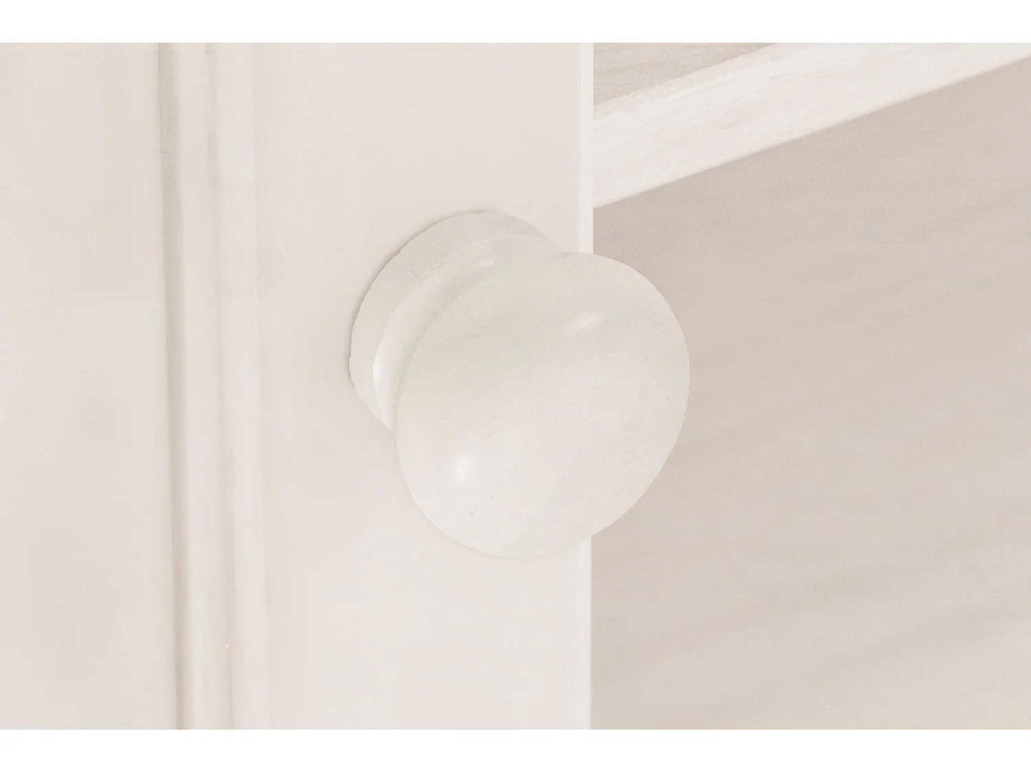 Mette | Meuble TV avec 2 portes et 1 étagère en pin blanc