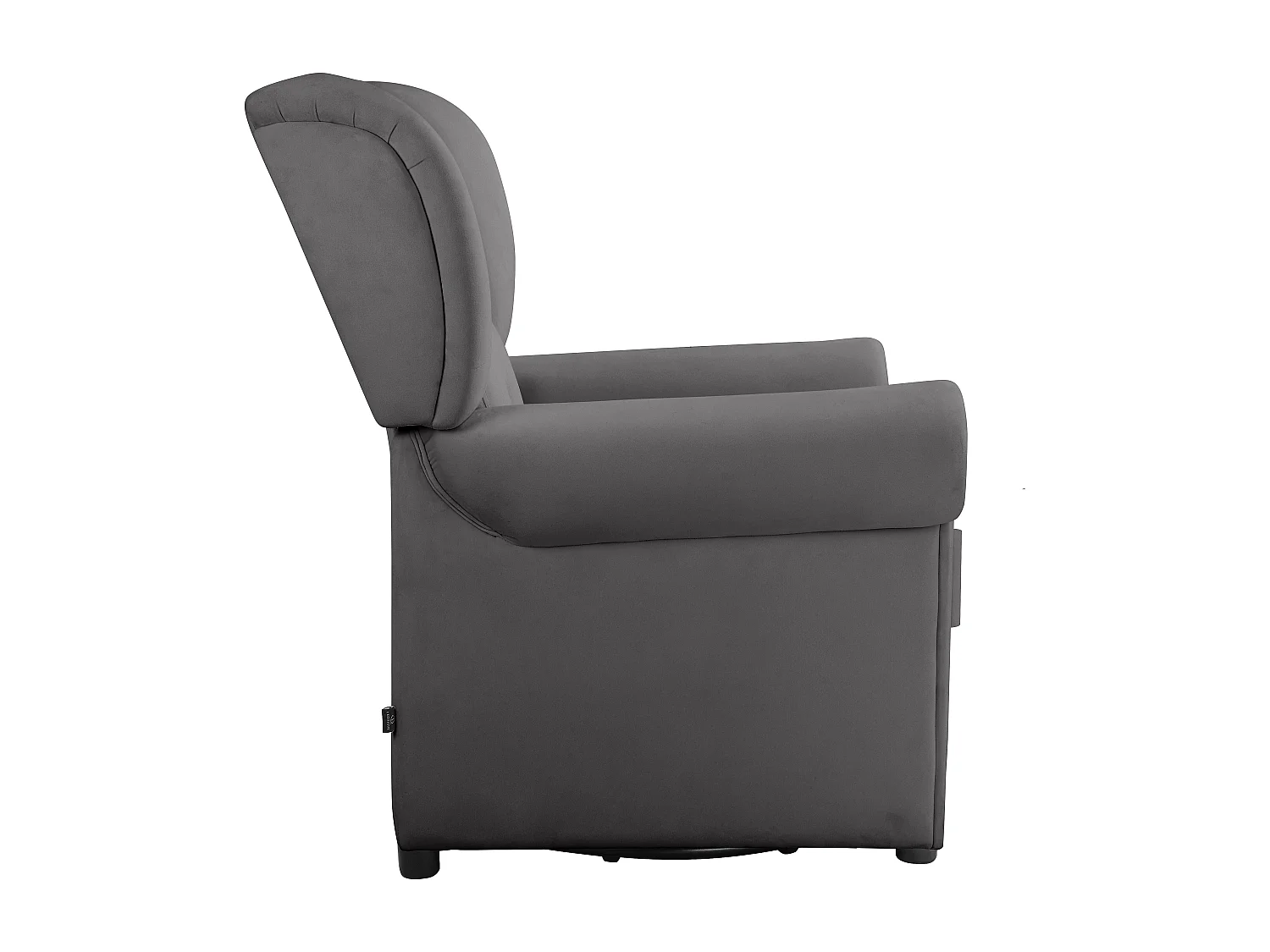 Lillyse | Fauteuil à bascule avec fonction pivotante en velours gris