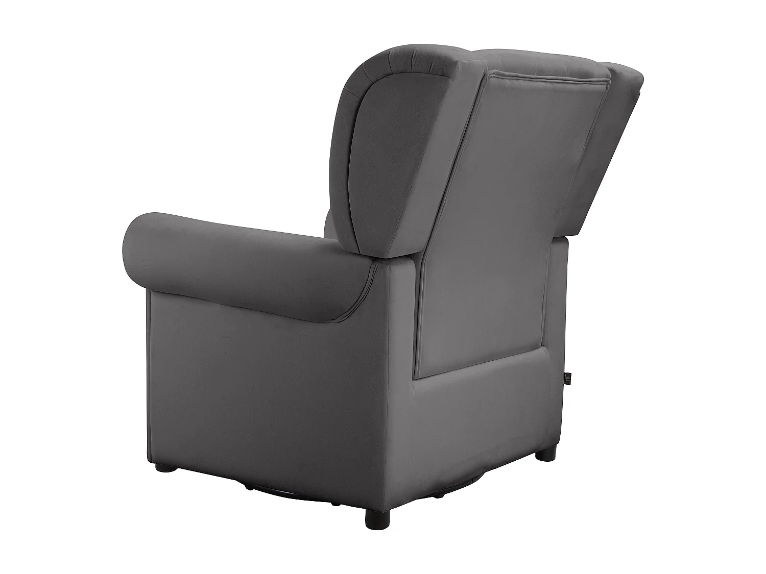 Lillyse | Fauteuil à bascule avec fonction pivotante en velours gris
