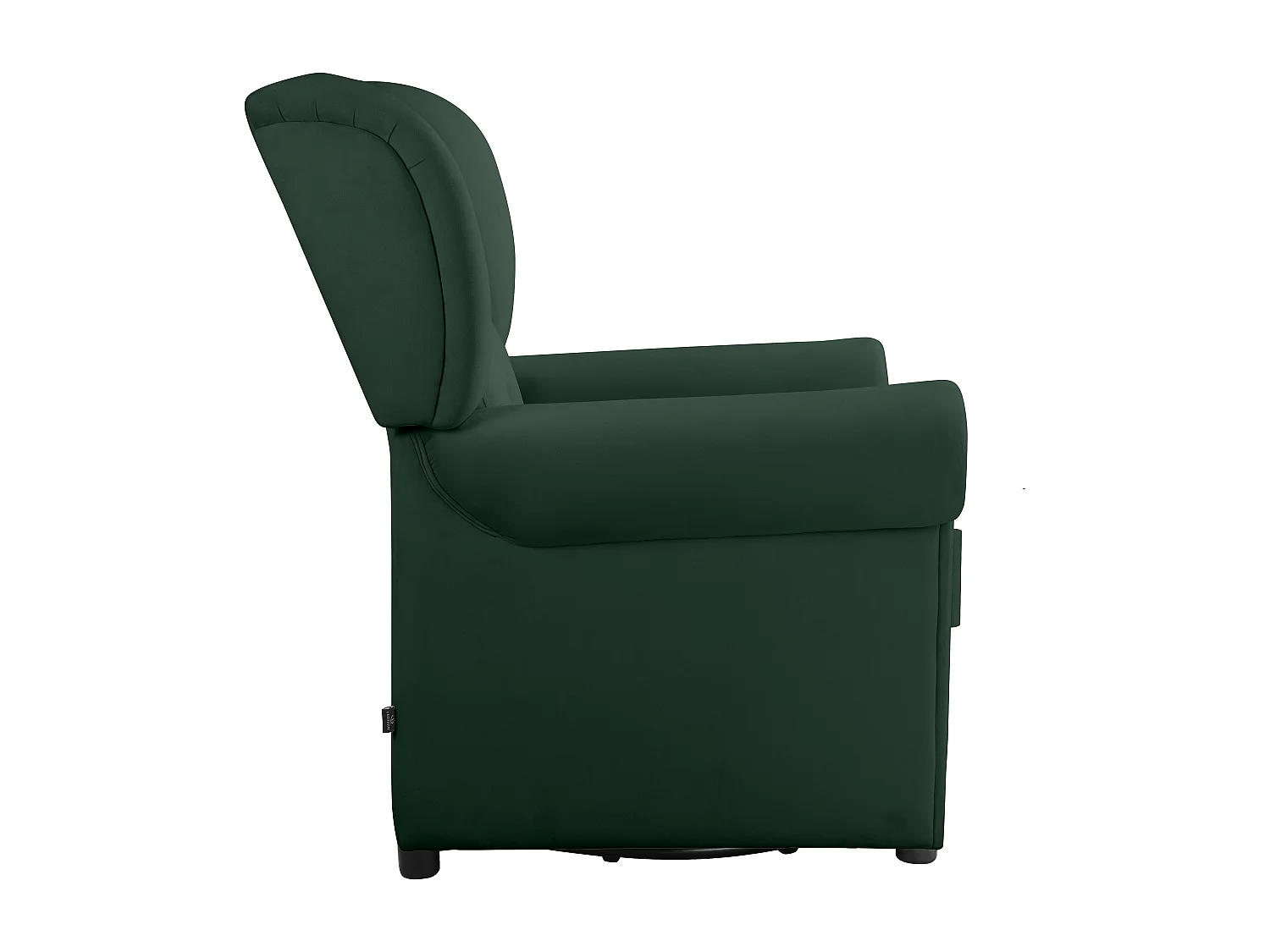 Lillyse | Fauteuil à bascule avec fonction pivotante en velours vert