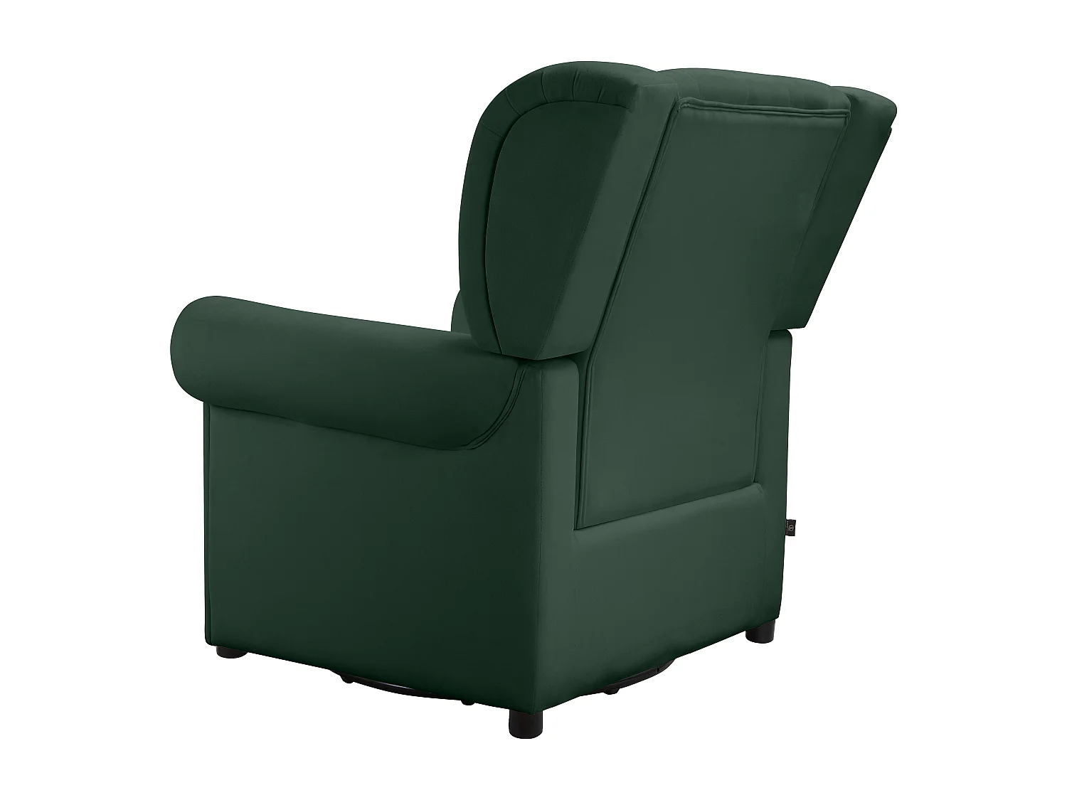 Lillyse | Fauteuil à bascule avec fonction pivotante en velours vert