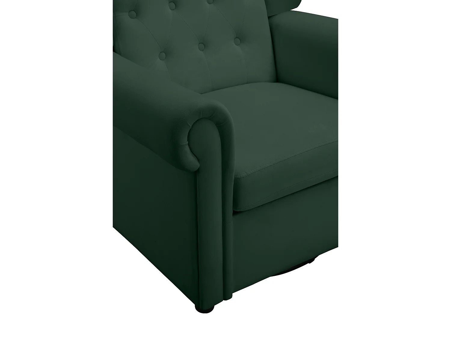Lillyse | Fauteuil à bascule avec fonction pivotante en velours vert