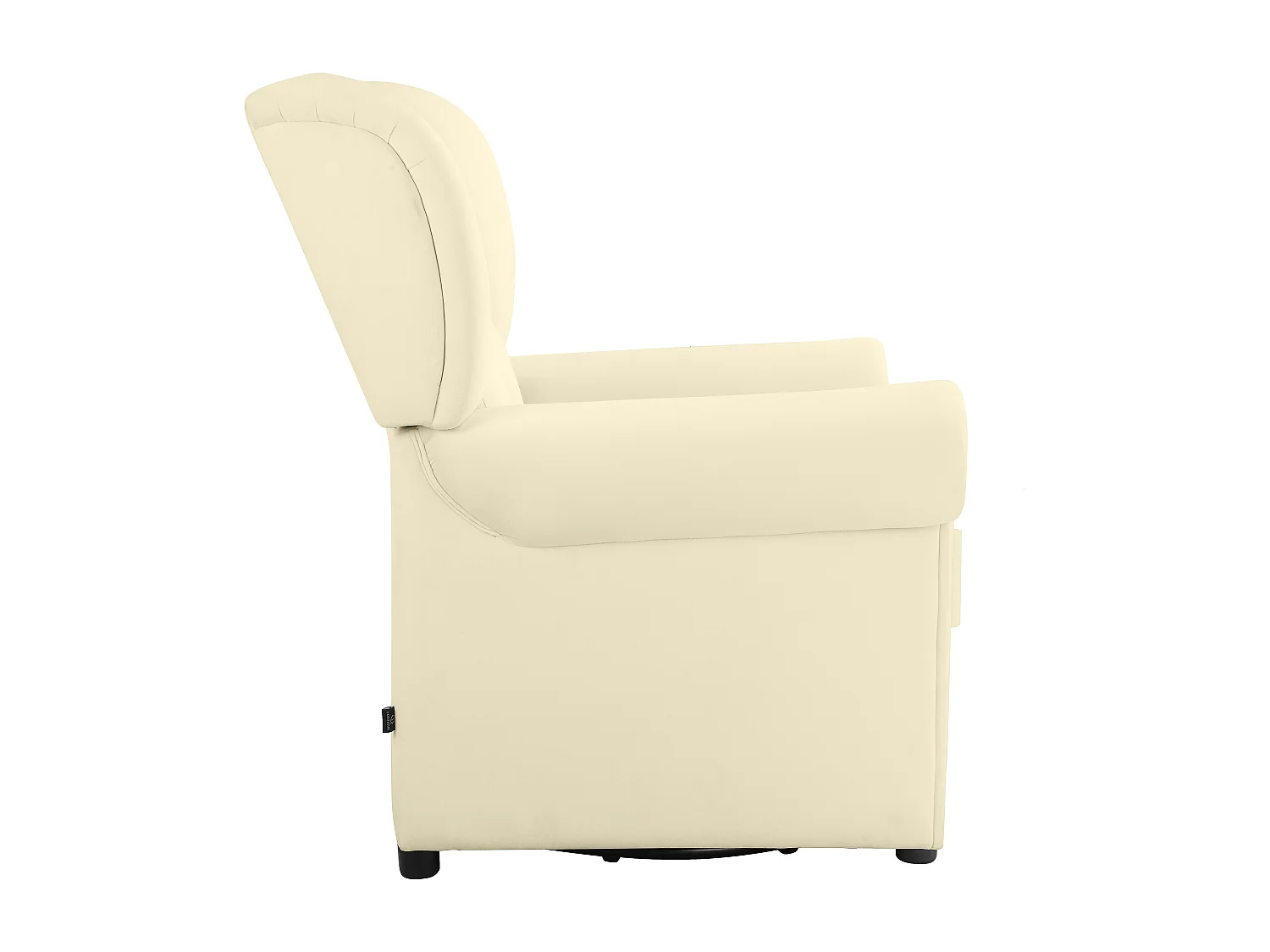 Lillyse | Fauteuil à bascule avec fonction pivotante en velours blanc